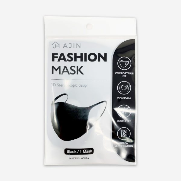 3D Fashion Mask (Black, Washable)