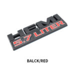 HEMI 5.7 LITER Emblem - BALCK/RED